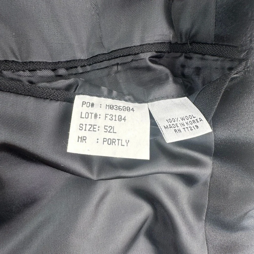 Versini Mens‎ Tuxedo 52L Jacket Black Wool 2 Piece Blazer Pants 53 x 24 Short